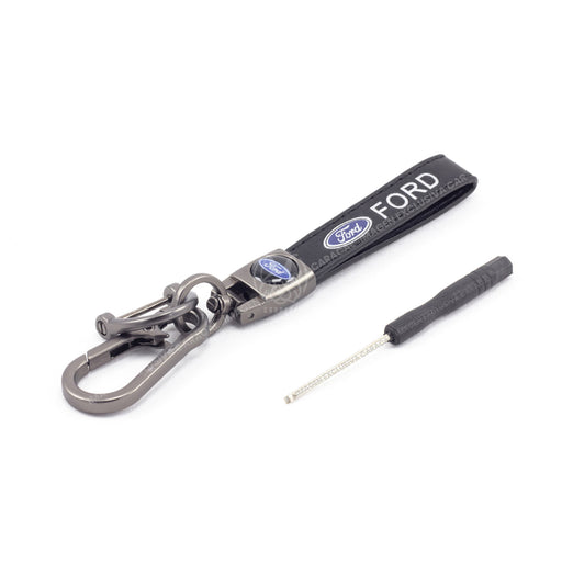 Llavero Lujo 100% Cuero Genuino Para Propietarios Vehiculos Ford LLAVERO CUERO
