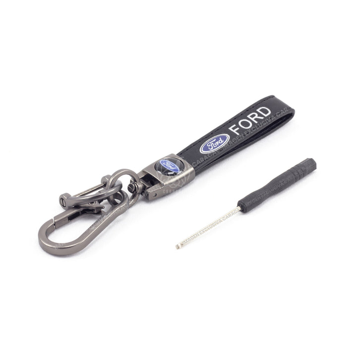 Llavero Lujo 100% Cuero Genuino Para Propietarios Vehiculos Ford LLAVERO CUERO