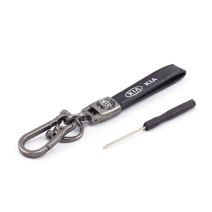 Llavero Lujo 100% Cuero Genuino Para Propietarios Vehiculos Kia LLAVERO CUERO