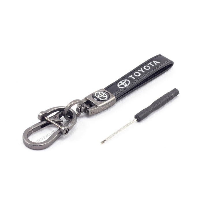 Llavero Lujo 100% Cuero Genuino Para Propietarios Vehiculos Toyota LLAVERO CUERO