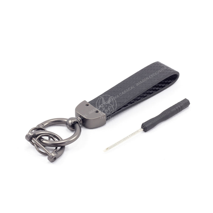 Llavero Lujo Metal Y Fibra Carbono Para Propietario Vehículos Chery LLAVERO CUERO