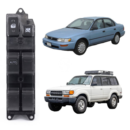 Mando Control Suiche Elevavidrios Toyota Rav4 Camry Corolla Baby Camry Land Cruiser Fj80 Burbuja Autana 1990-2009 MANDO