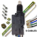 Solenoide Actuador Puerta 12V Heavy Duty 5 Cables Universal SOLENOIDES