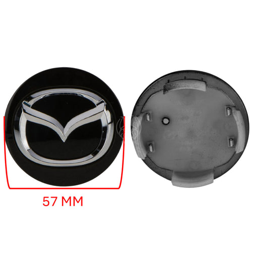 Tapa Centro Rin Mazda 3 5 6 Allegro Cx-7 Cx-9 Mx-5 Rx-8 2004-2010 Negro Brillante X4 TAPA RIN