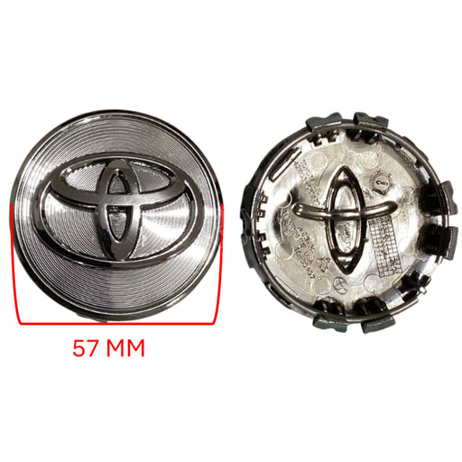 Tapa Centro Rin Toyota Yaris 2006-2014 Corolla 2009-2014 Cromado 57Mm X4 TAPA RIN