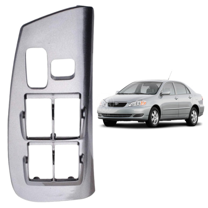 Tapa Embellecedor Mando Elevavidrios Toyota Corolla 2003-2008 Silver COVERTOR INTERNO EMBELLECEDOR
